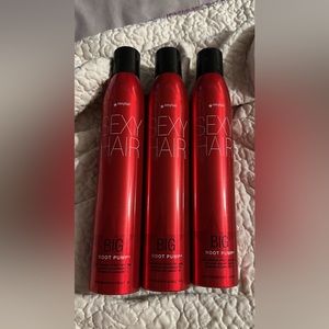3 cans of root pump mousse 10 oz each